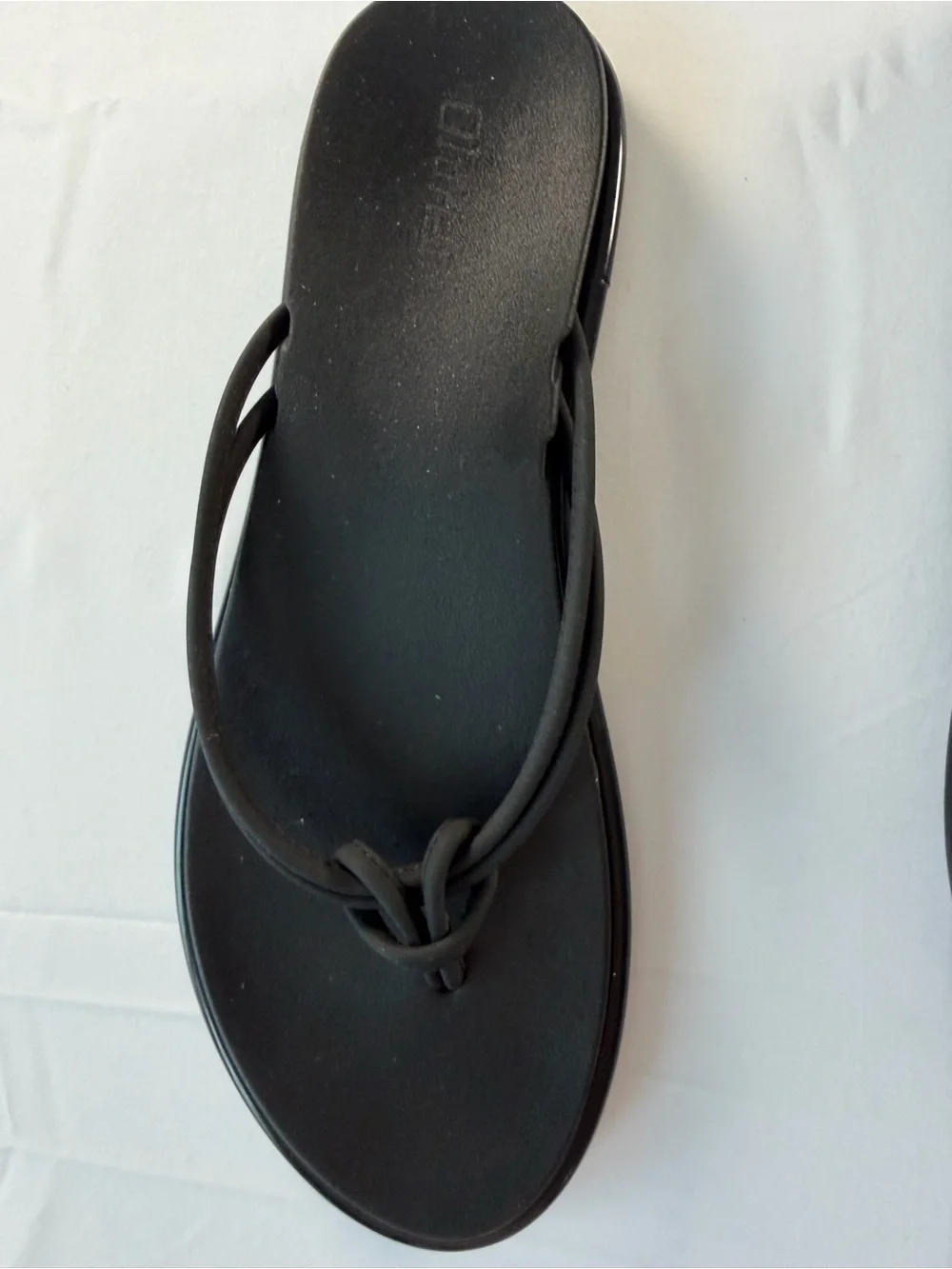 OluKai Black Knotted Toe Post Sandals